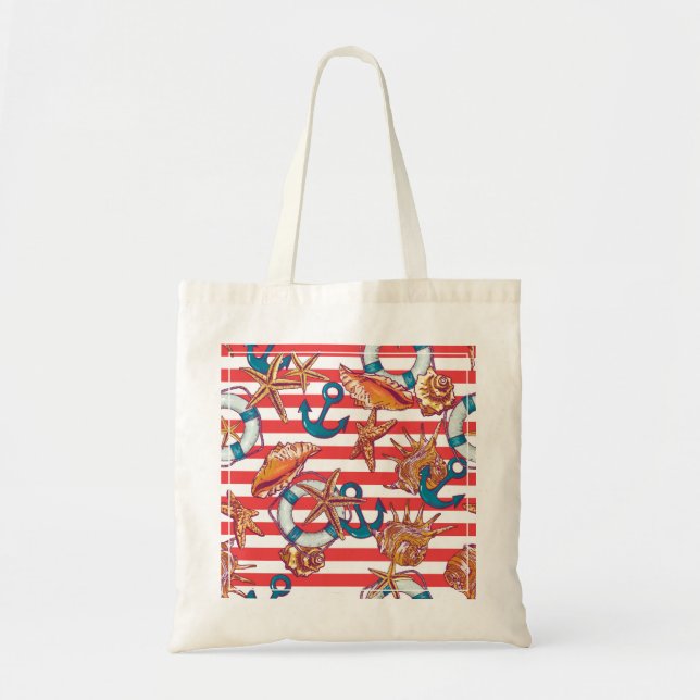 Tote Bag Motif à la mode de plage (Devant)