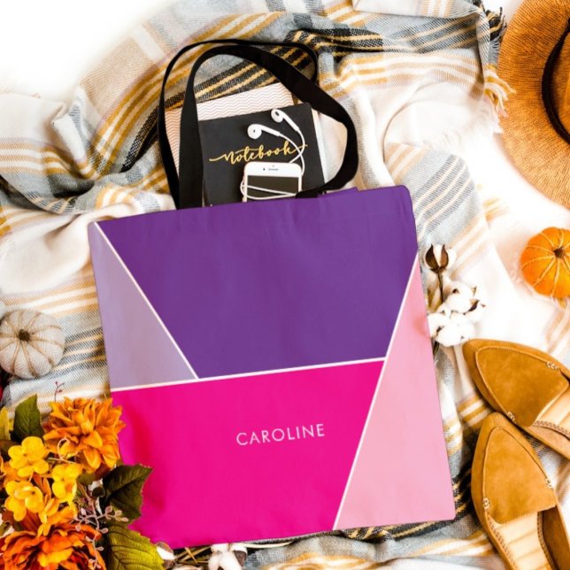 Tote Bag Motif à rayures colorées chic et stylé (Créateur téléchargé)