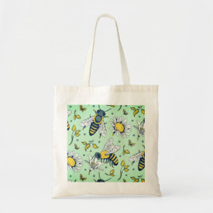 Tote Bag Motif Abeilles en Abondance de Miel