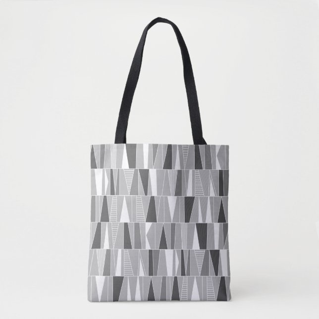 Tote Bag Motif Abstrait 070721 - Tons de gris (Devant)