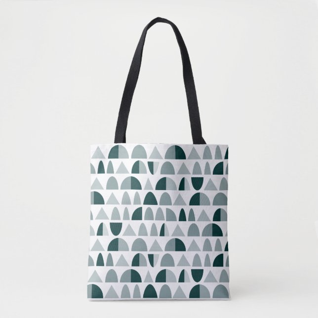 Tote Bag Motif Abstrait 290721 - Vert monochromatique (Devant)
