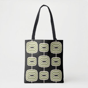 Tote Bag Motif Abstrait anneaux atomiques