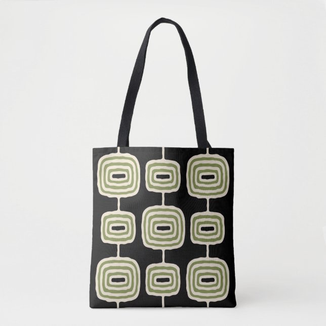 Tote Bag Motif Abstrait anneaux atomiques (Devant)