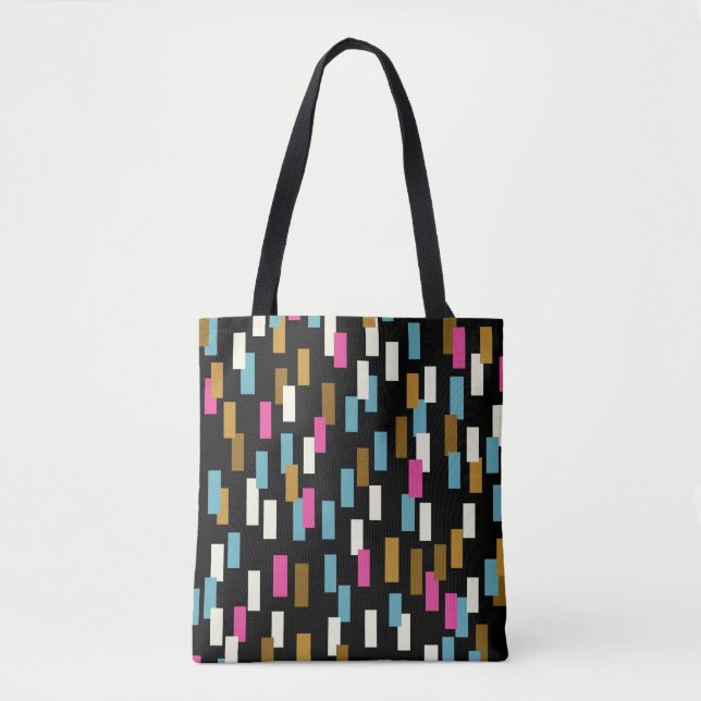 Tote Bag motif Abstrait aux formes géométriques texturées.  (Devant)
