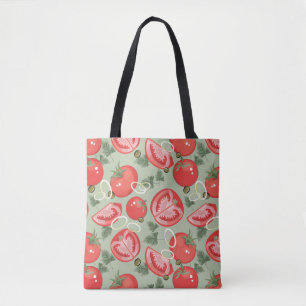 Tote Bag Motif abstrait avec la tomate