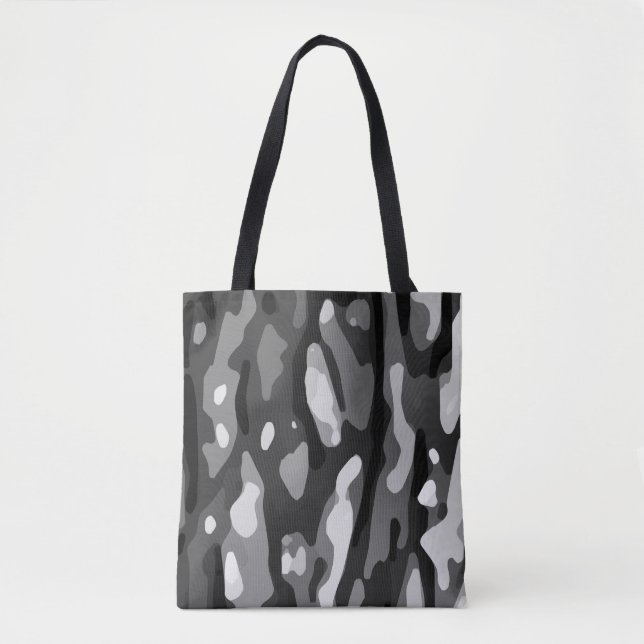 Tote Bag Motif Abstrait  Black White (Devant)