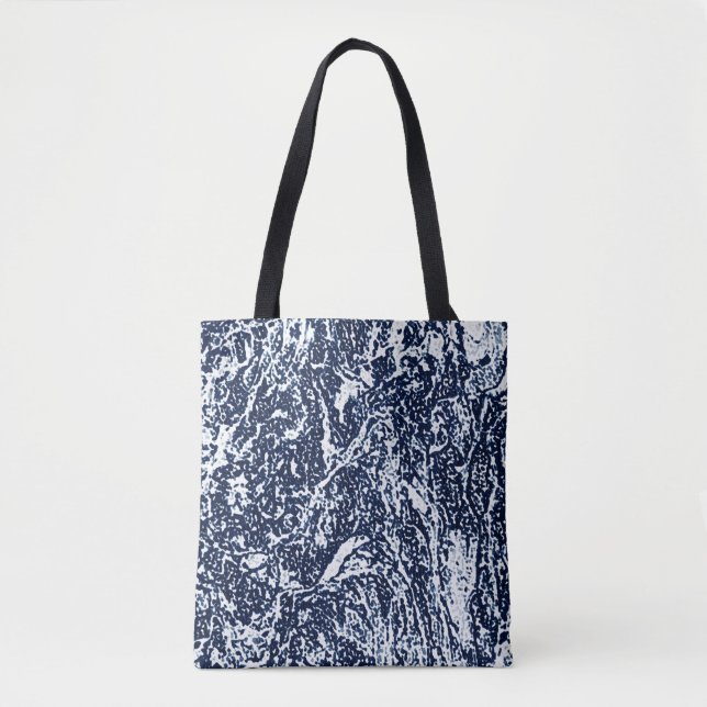 Tote Bag Motif Abstrait bleu foncé (Devant)