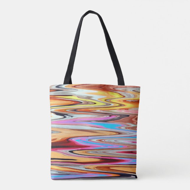 Tote Bag Motif abstrait coloré (Dos)