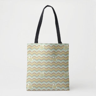 Tote Bag motif abstrait coloré, vagues
