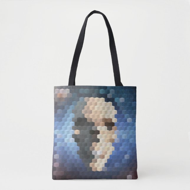 Tote Bag Motif abstrait crâne (Devant)