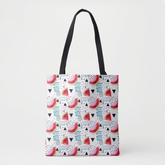 Tote Bag Motif abstrait de pastèque (Devant)