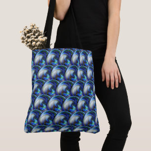 Tote Bag Motif abstrait des cercles 3d avec des bulles