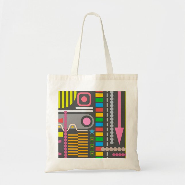 Tote Bag Motif Abstrait du Panneau de configuration de la t (Devant)