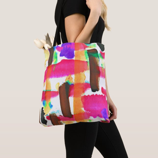Tote Bag Motif Abstrait dynamique dans l'art (De près)