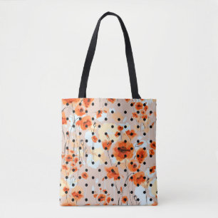 Tote Bag Motif Abstrait fleuri sans soudure avec pâté de ca