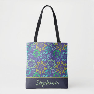 Tote Bag Motif Abstrait floral Funky Personnalisé
