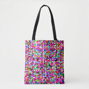 Tote Bag motif abstrait, fond d'écran en mosaïque coloré, g