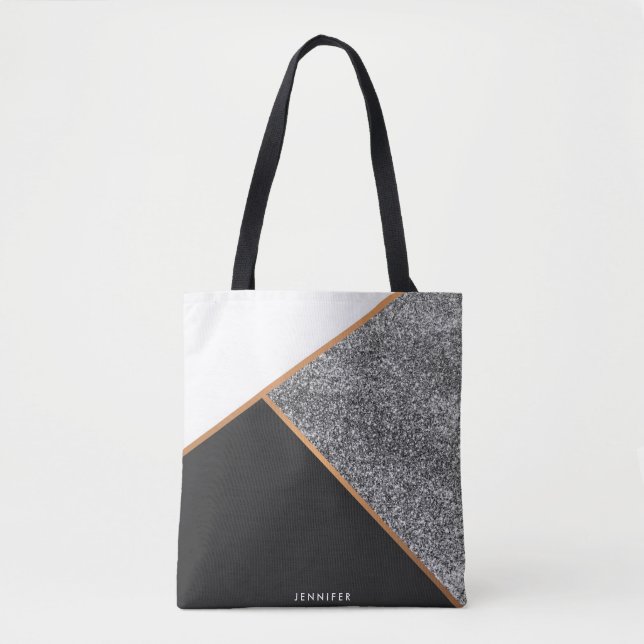 Tote Bag Motif Abstrait géométrique (Devant)