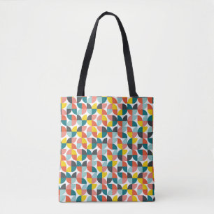 Tote Bag Motif Abstrait géométrique coloré