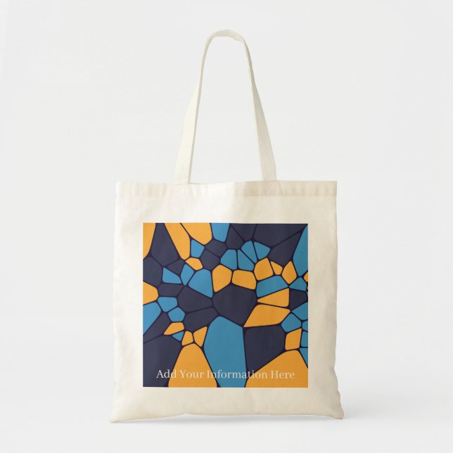 Tote Bag Motif Abstrait géométrique coloré personnalisé (Devant)