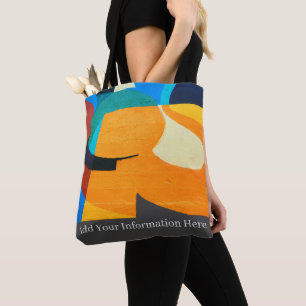 Tote Bag Motif Abstrait géométrique coloré personnalisé