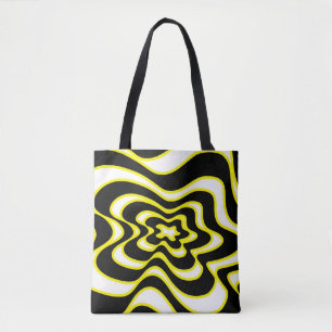 Tote Bag motif Abstrait - jaune