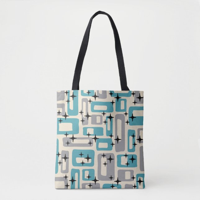 Tote Bag Motif Abstrait moderne du milieu du siècle (Devant)