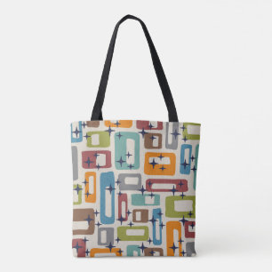Tote Bag Motif Abstrait moderne rétro du milieu du siècle
