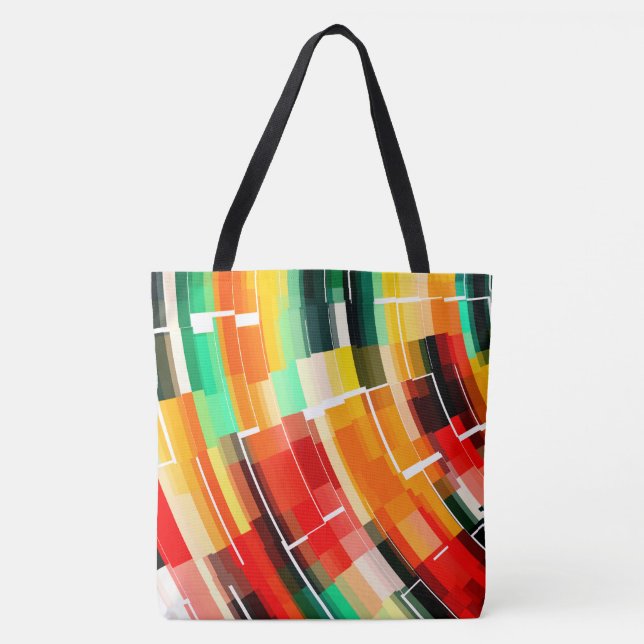 Tote Bag Motif Abstrait multicolore (Devant)