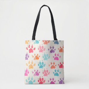 Tote Bag Motif Abstrait sans soudure - encre colorée vive p