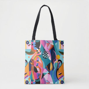 Tote Bag Motif Abstrait surréaliste coloré