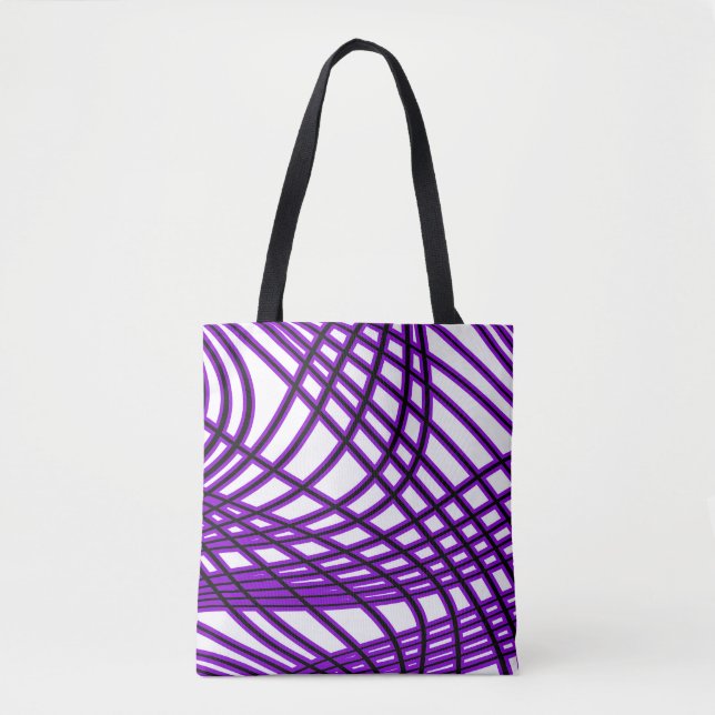 Tote Bag motif Abstrait - violet (Devant)