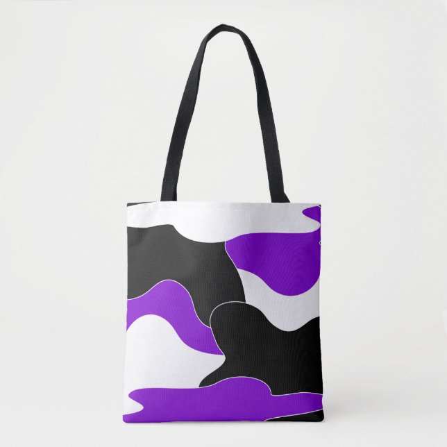 Tote Bag motif Abstrait - violet (Devant)