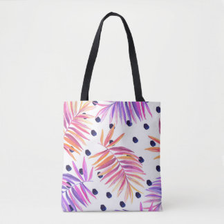 Tote Bag Motif acrylique Feuille de palme tropicale