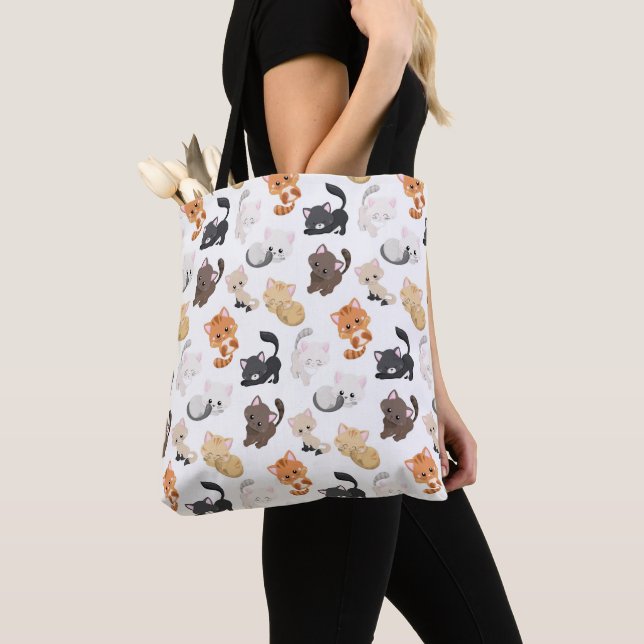 Tote Bag Motif Adorables Chats Chats (De près)