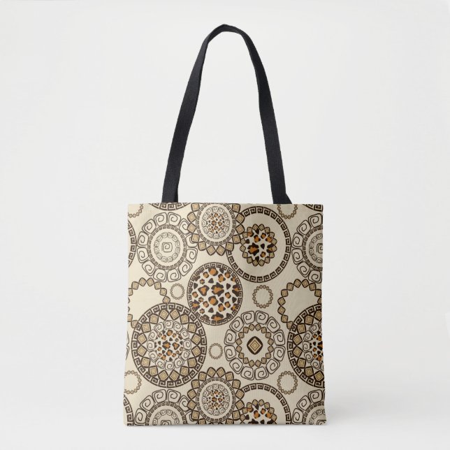 Tote Bag Motif africain 3 de peau de guépard (Devant)