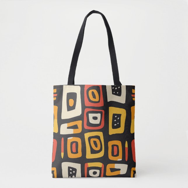 Tote Bag Motif africain Abstrait géométrique (Devant)