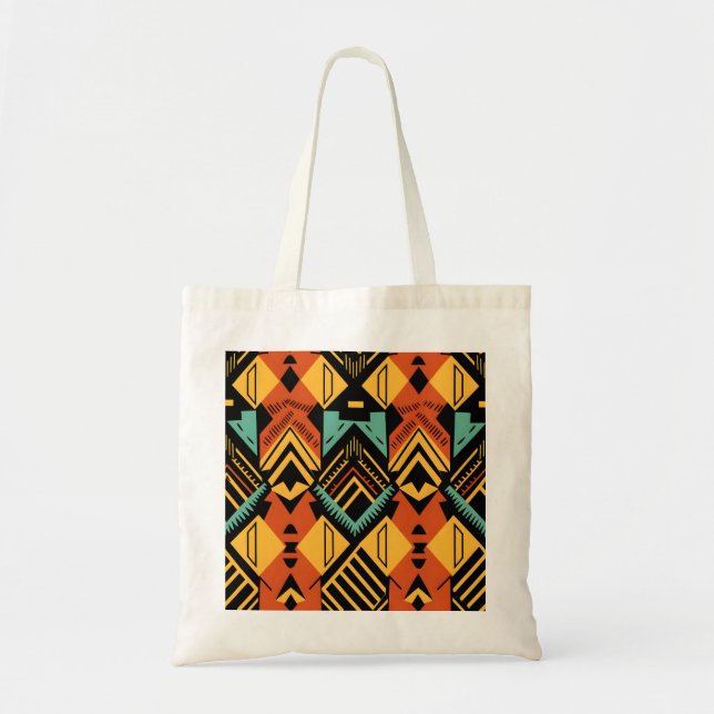 Tote Bag Motif africain dynamique (Devant)