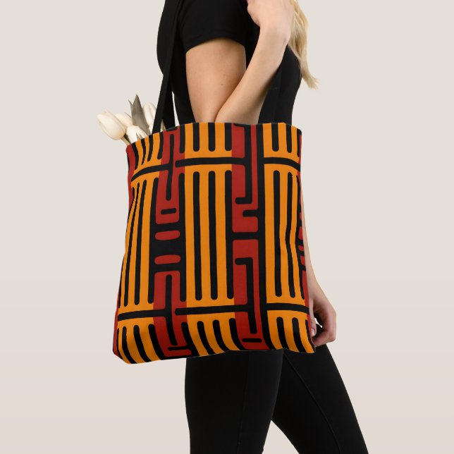 Tote Bag Motif africain dynamique (De près)