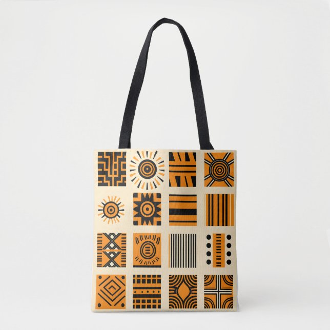 Tote Bag Motif africain dynamique (Devant)
