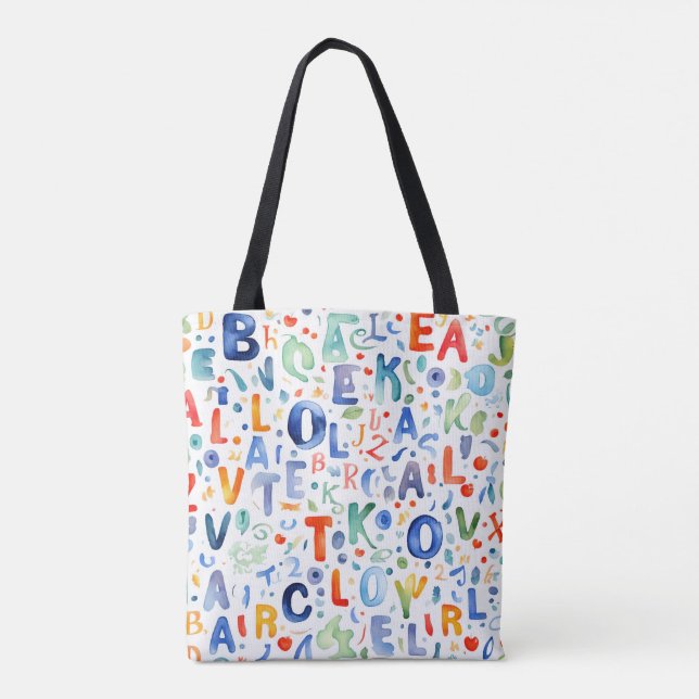 Tote Bag Motif alphabet (Dos)