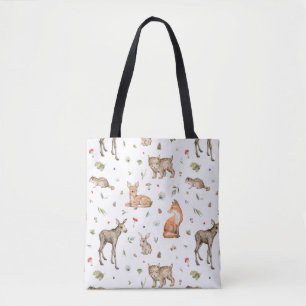 Tote Bag Motif animal de bois mou