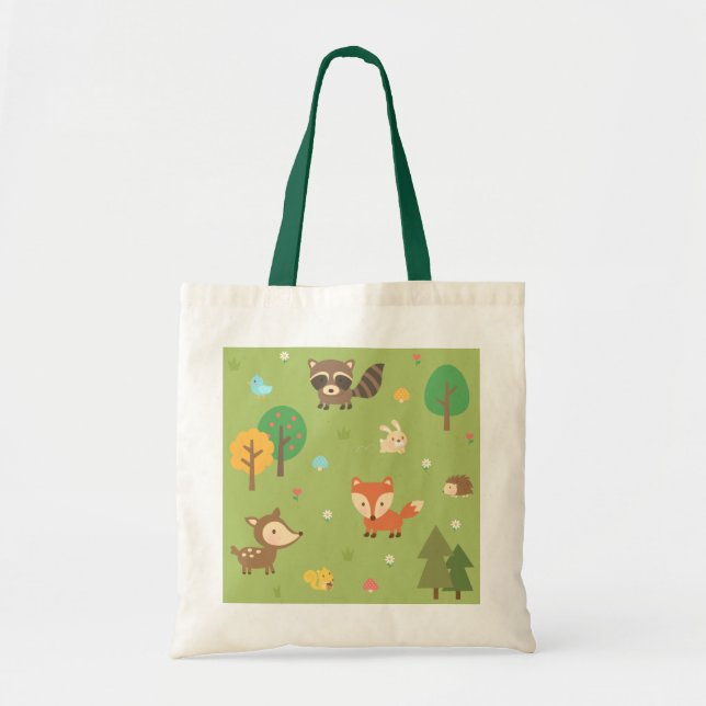 Tote Bag Motif animal de région boisée mignonne de forêt (Devant)