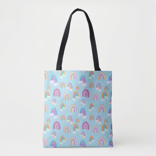 Tote Bag Motif arc-en-ciel (Devant)