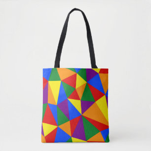 Tote Bag Motif arc-en-ciel de Polygone