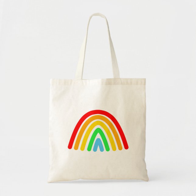 Tote Bag Motif arc-en-ciel moderne (Devant)
