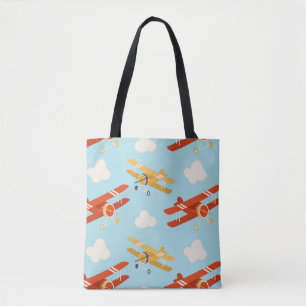 Tote Bag Motif Arrière - plan des nuages des plans vintages