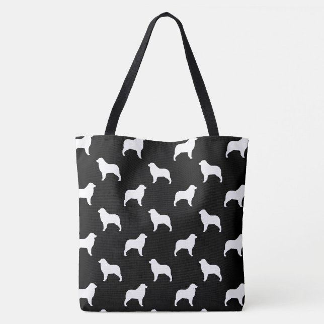 Tote Bag Motif australien de silhouettes de berger (Dos)