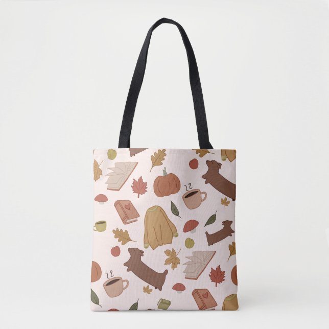 Tote Bag Motif automne cosy (Devant)