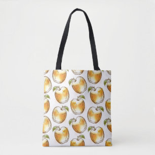 Tote Bag Motif avec la pomme jaune